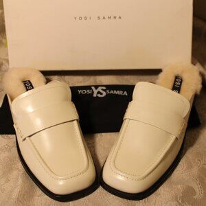 Yosi Samra - Odessa Loafer - Leather and Genuine Shearling - Bone